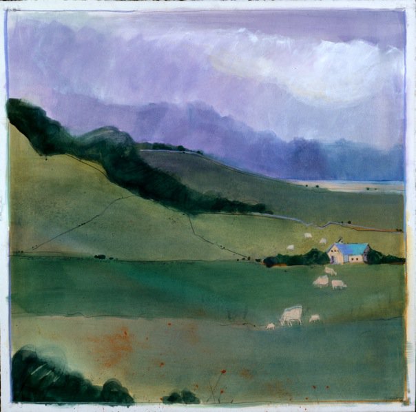 California Landscapes #6, watercolor m/m