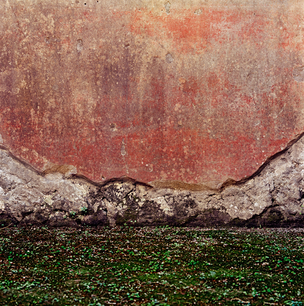 Orange wall, Pompeii (2004) archival pigment print, 28&quot; x 28&quot;