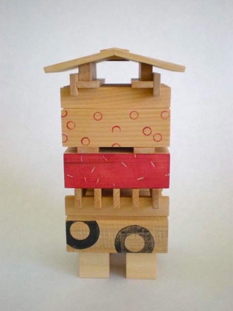 Spirit House #8 (2011) mixed media on wood, 4 7/8&quot; x 9&quot; x 4&quot;